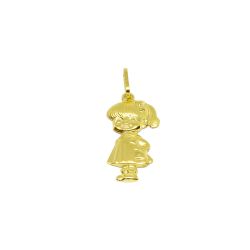 Pingente Boneca Alem�zinha em Ouro 18 Kilates � 25315